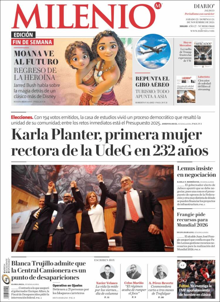 Portada de Milenio - Jalisco (M&eacute;xico)