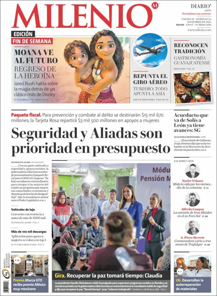 Portada de Milenio de León (M&eacute;xico)