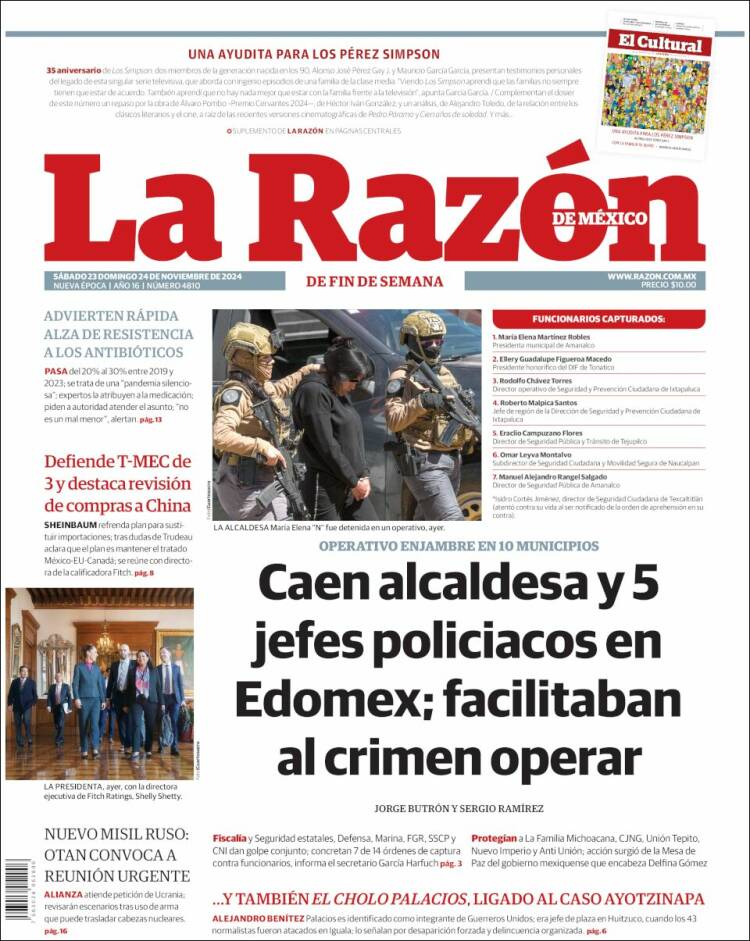 Portada de La Razón (M&eacute;xico)
