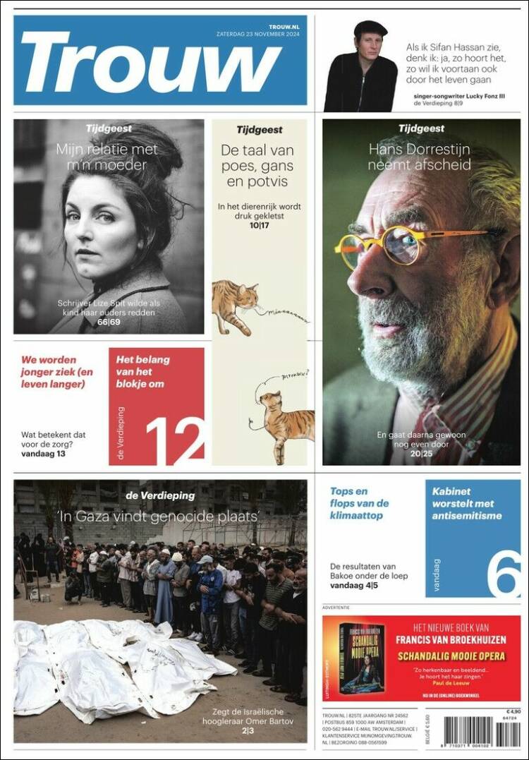 Portada de Trouw (Pa&iacute;ses Bajos)