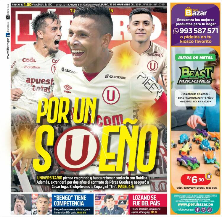 Portada de Líbero (Per&uacute;)