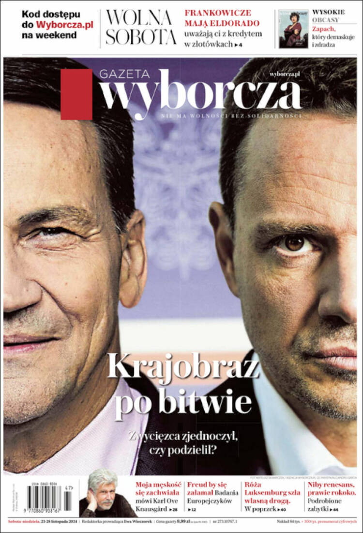 Portada de Gazeta Wyborcza (Polonia)