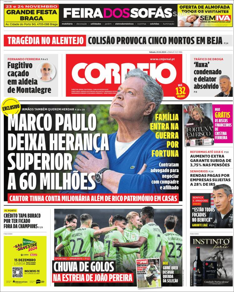 Portada de Correio da Manhã (Portugal)