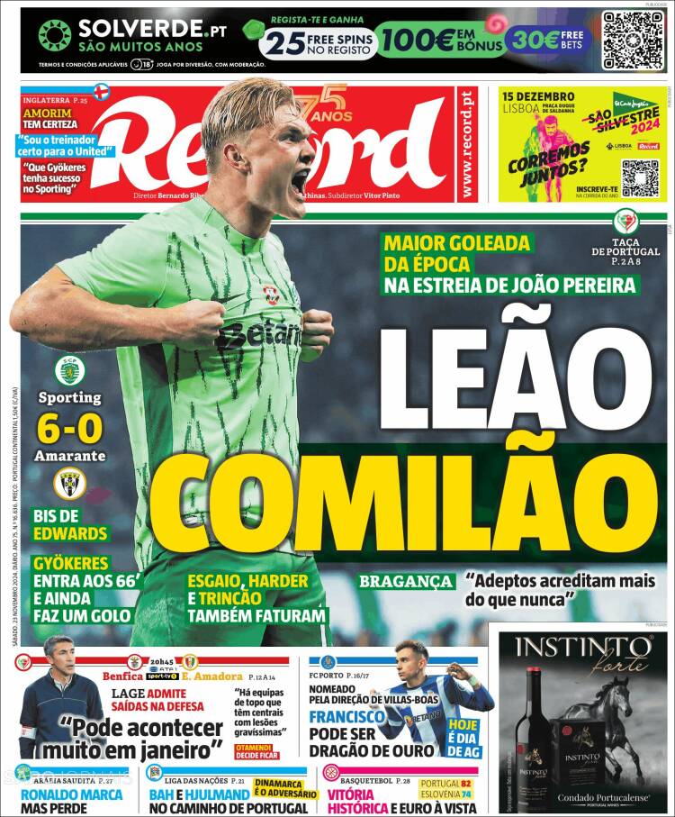 Portada de Record (Portugal)