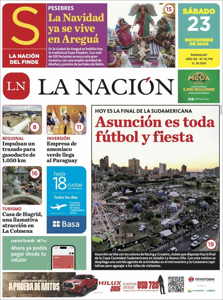 Portada de La Nación (Paraguay)