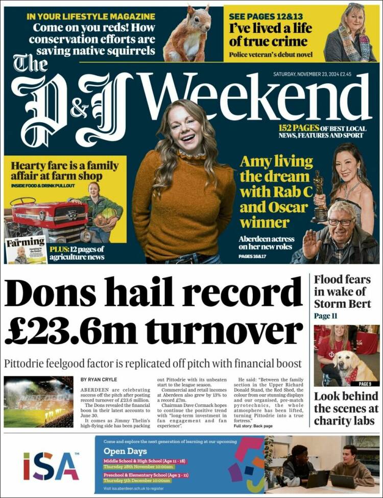 Portada de The Press and Journal (Reino Unido)