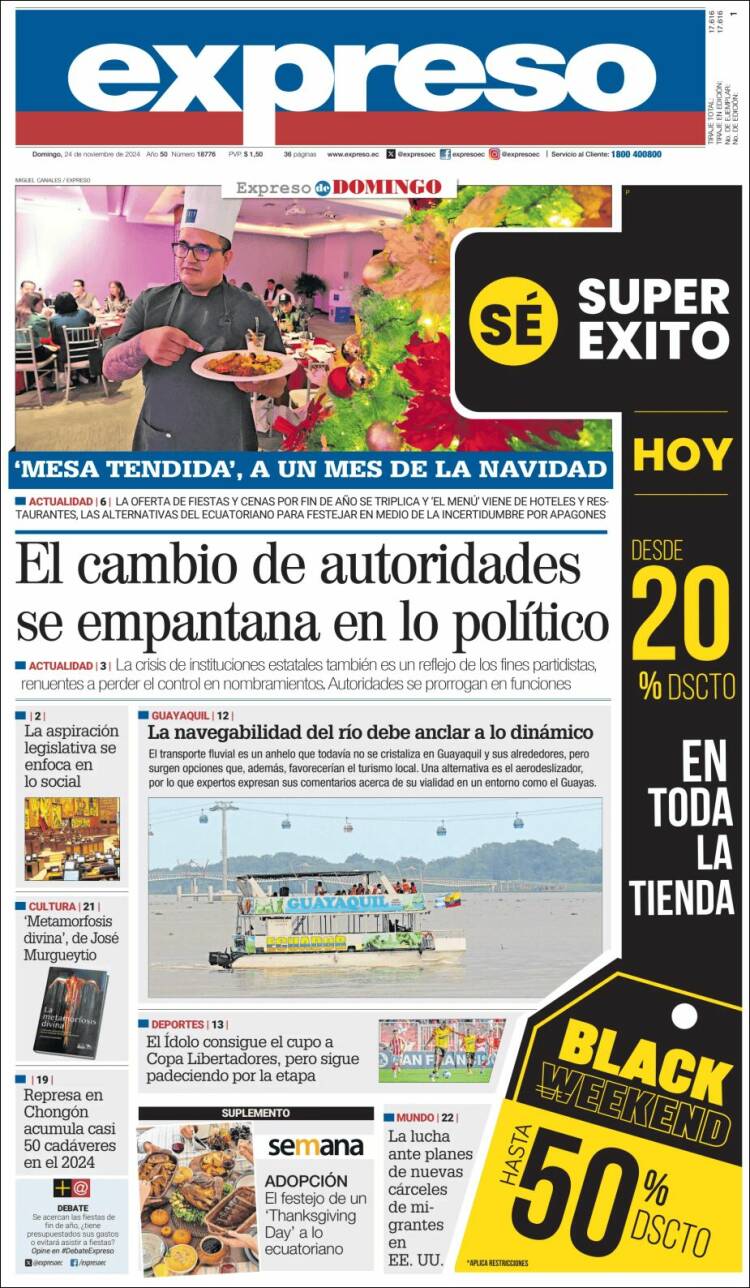 Portada de Expreso (Ecuador)