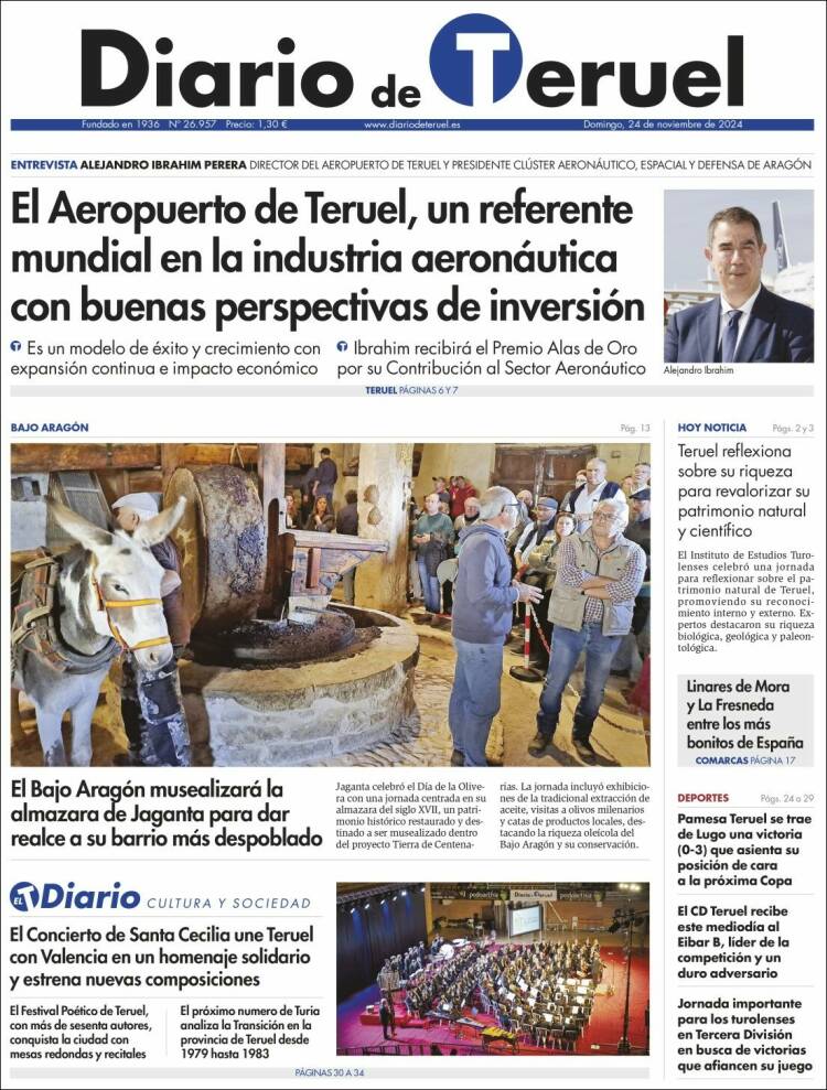 Portada de Diario de Teruel (España)