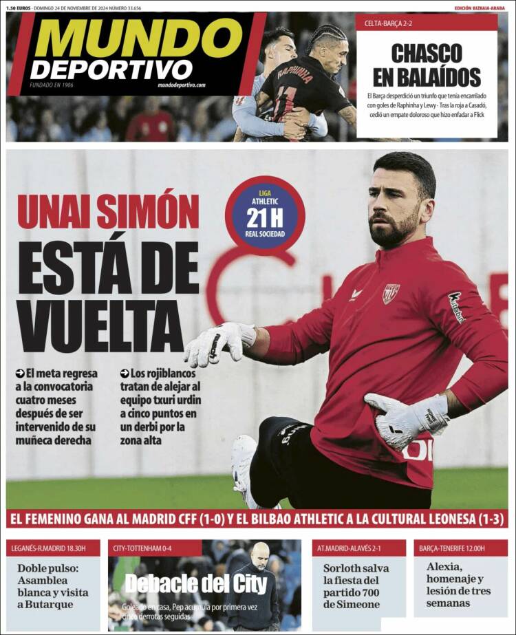 Portada de Mundo Deportivo Bizkaia (España)