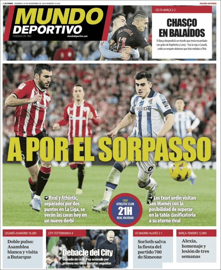 Portada de Mundo Deportivo Gipuzkoa (España)
