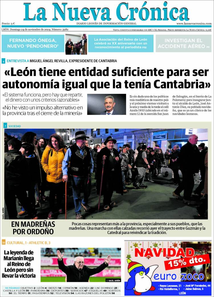 Portada de La Nueva Crónica (España)