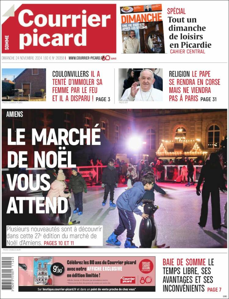 Portada de Courrier Picard (Francia)