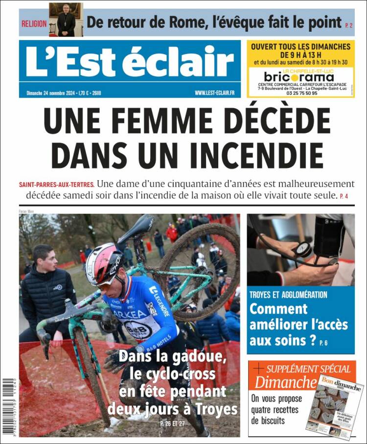 Portada de L'Est Eclair (Francia)