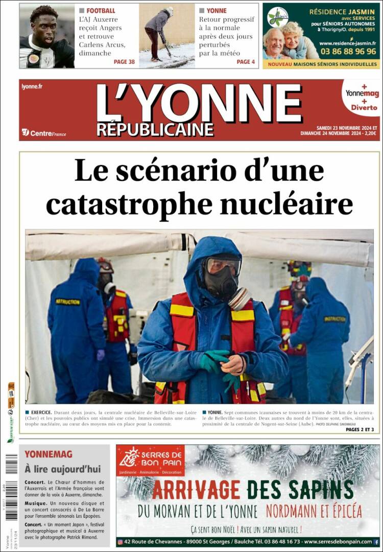 Portada de L'Yonne-Républicaine (Francia)