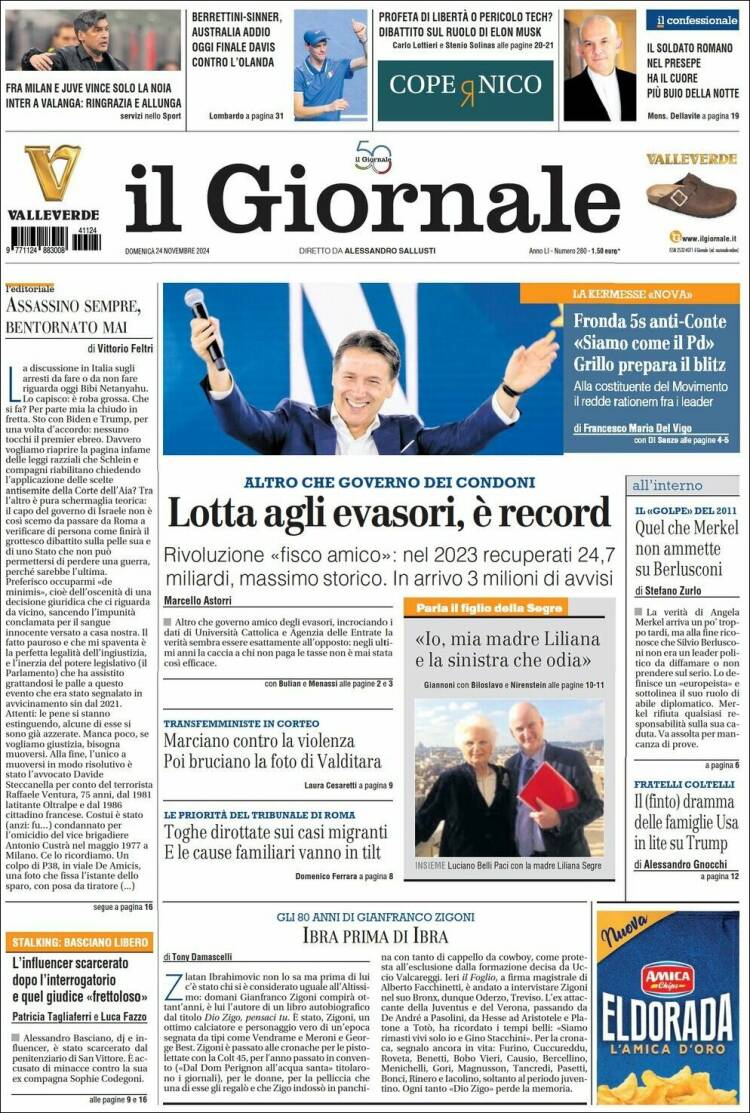 Portada de il Giornale (Italia)