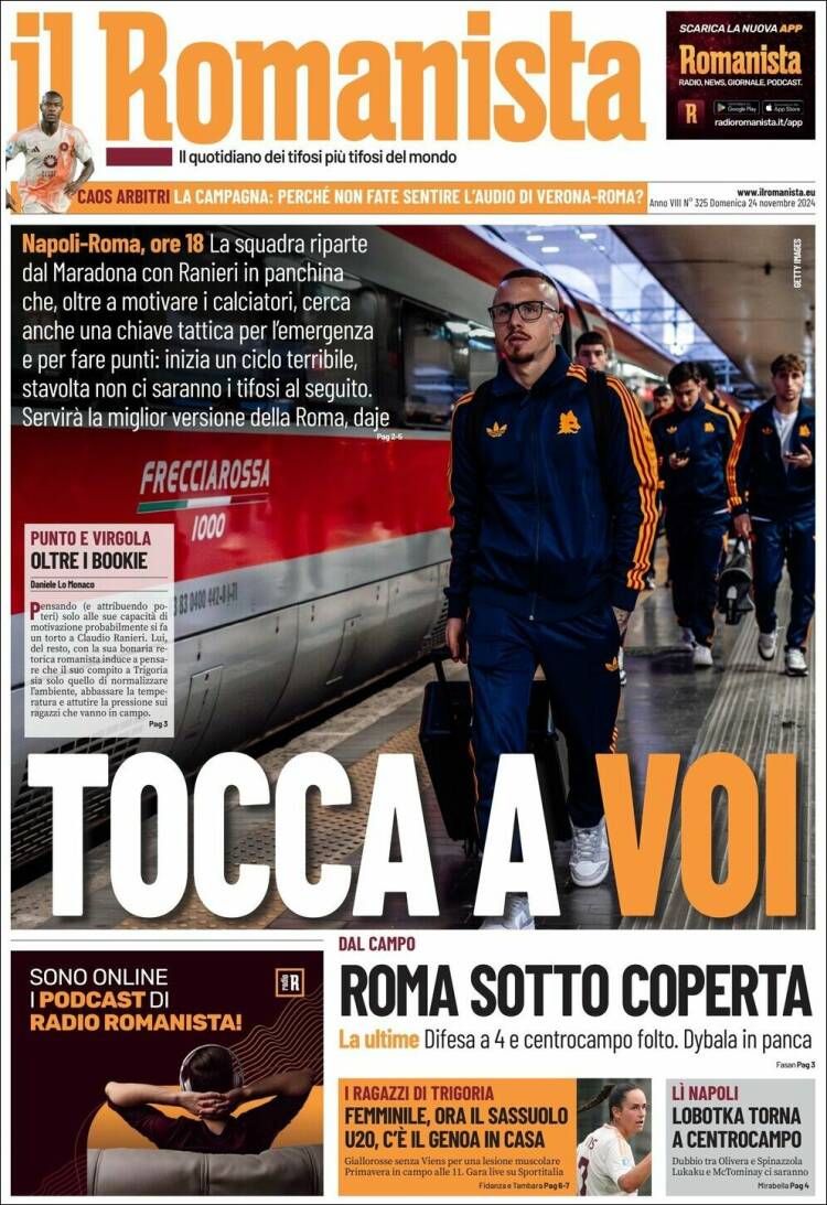 Portada de Romanista (Italia)