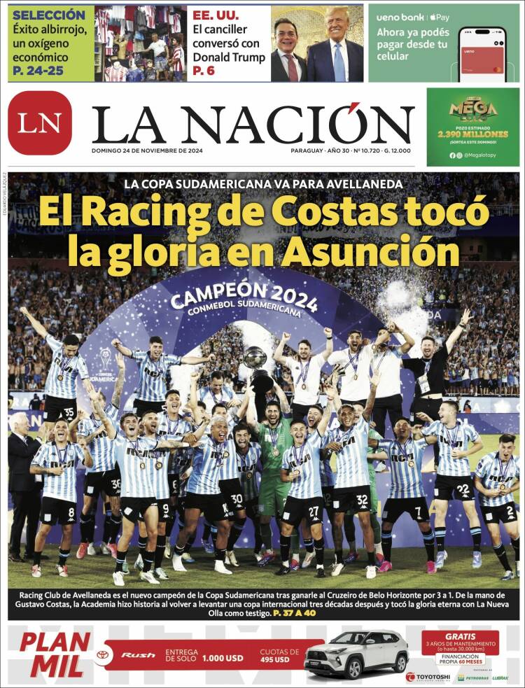 Portada de La Nación (Paraguay)