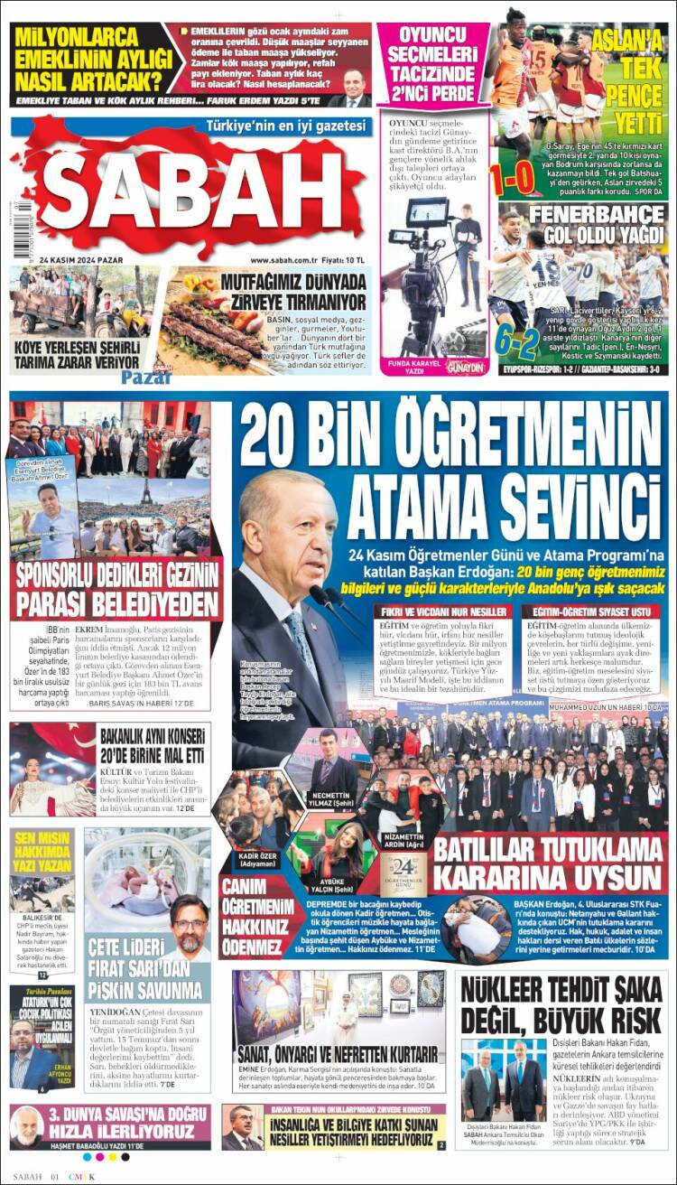 Portada de Sabah (Turqu&iacute;a)