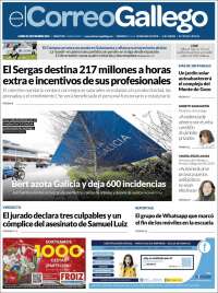 Portada de El Correo Gallego (España)