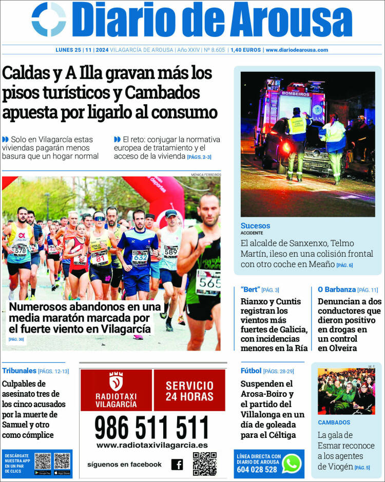 Portada de Diario de Arousa (España)