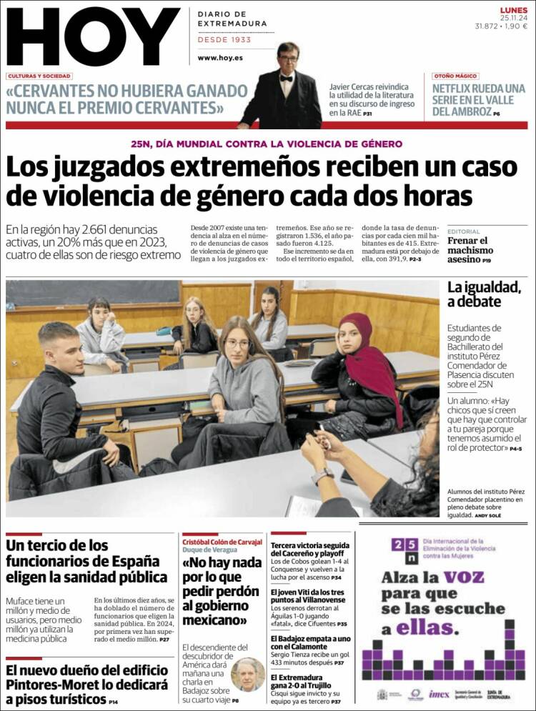Portada de Hoy - Caceres (España)