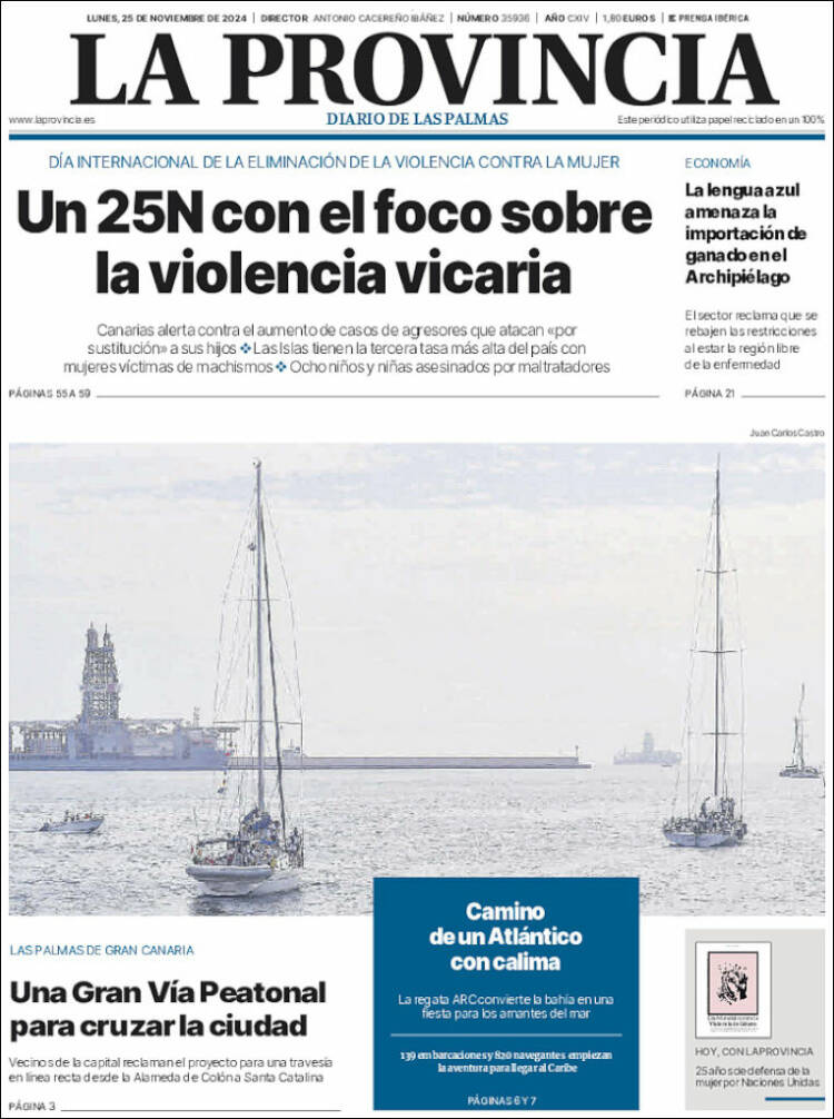 Portada de La Provincia (España)