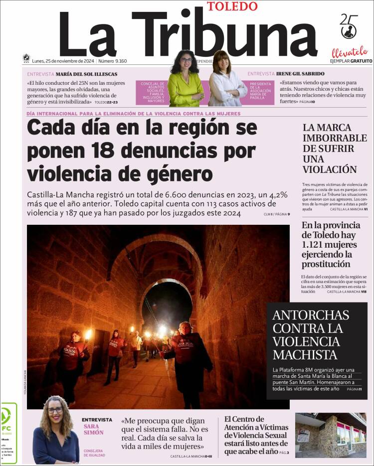 Portada de La Tribuna de Toledo (España)