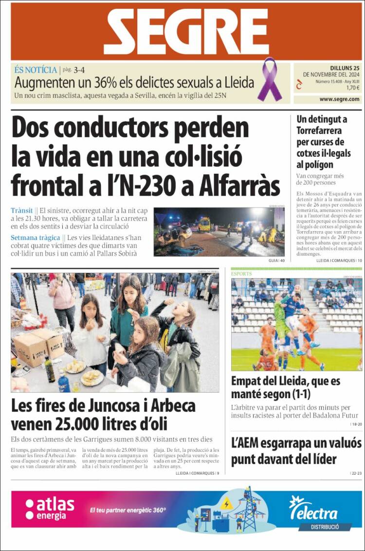 Portada de Segre (España)
