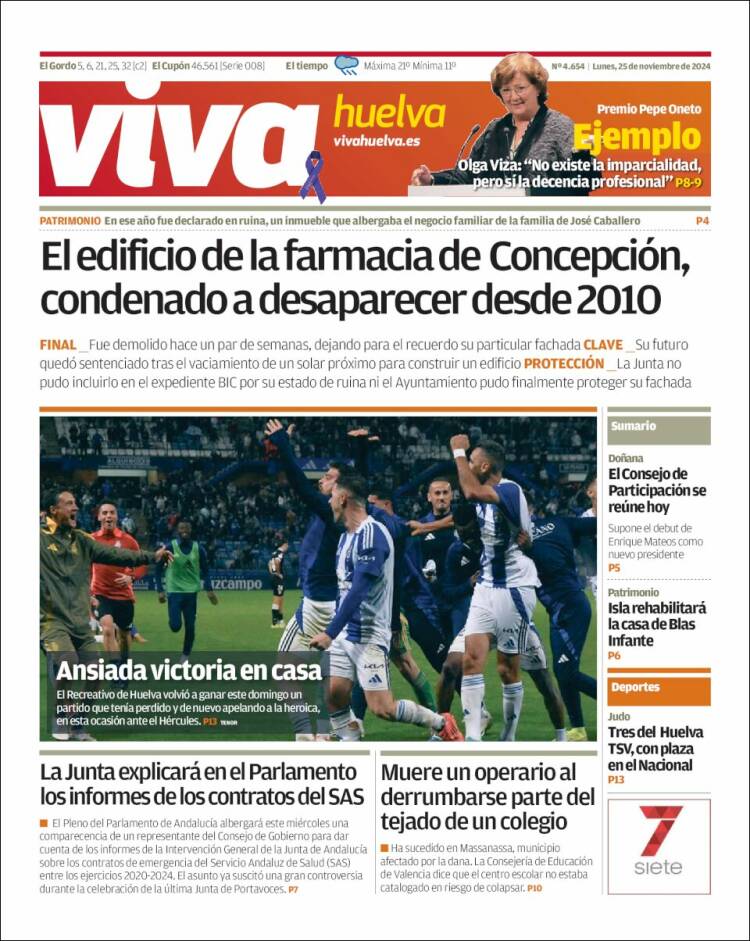 Portada de Viva Huelva (España)