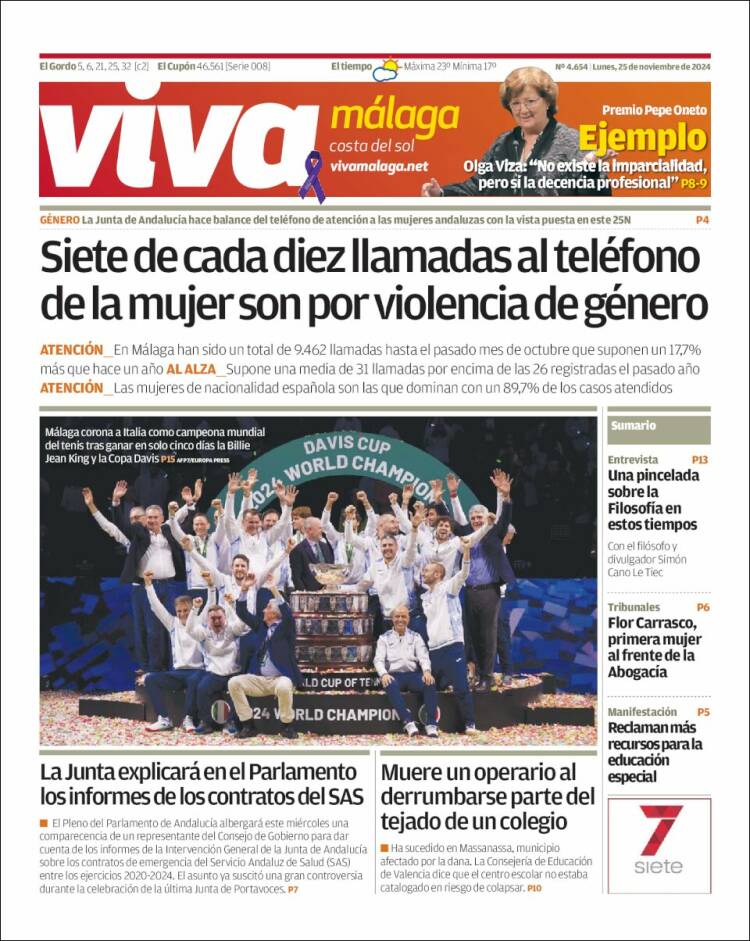 Portada de Viva Málaga (España)