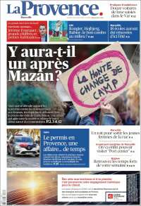 Portada de La Provence (Francia)