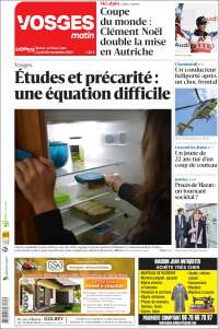 Portada de Vosges Matin (Francia)