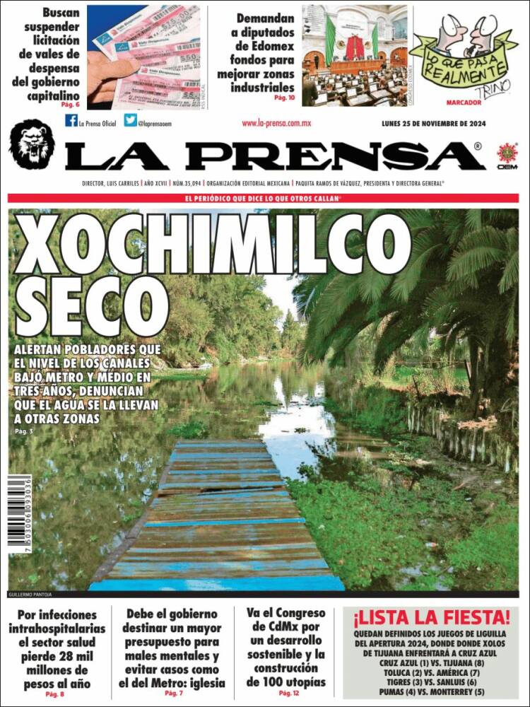 Portada de La Prensa (M&eacute;xico)