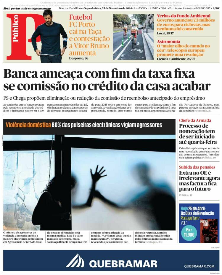 Portada de Público (Portugal)