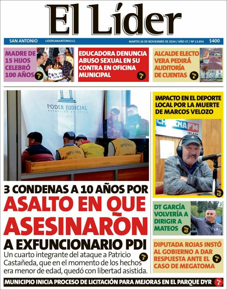 Portada de Lider de San Antonio (Chile)