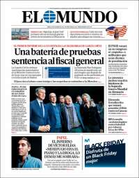 Portada de El Mundo (España)