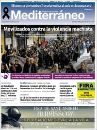 Portada de El Periódico Mediterraneo (España)