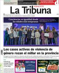 Portada de La Tribuna de Albacete (España)