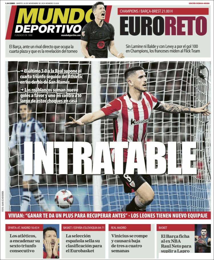 Portada de Mundo Deportivo Bizkaia (España)