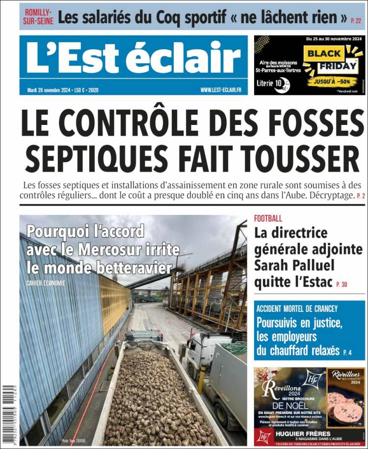 Portada de L'Est Eclair (Francia)