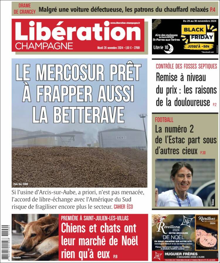Portada de Libération Champagne (Francia)