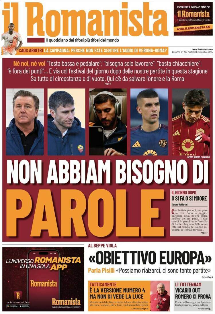 Portada de Romanista (Italia)