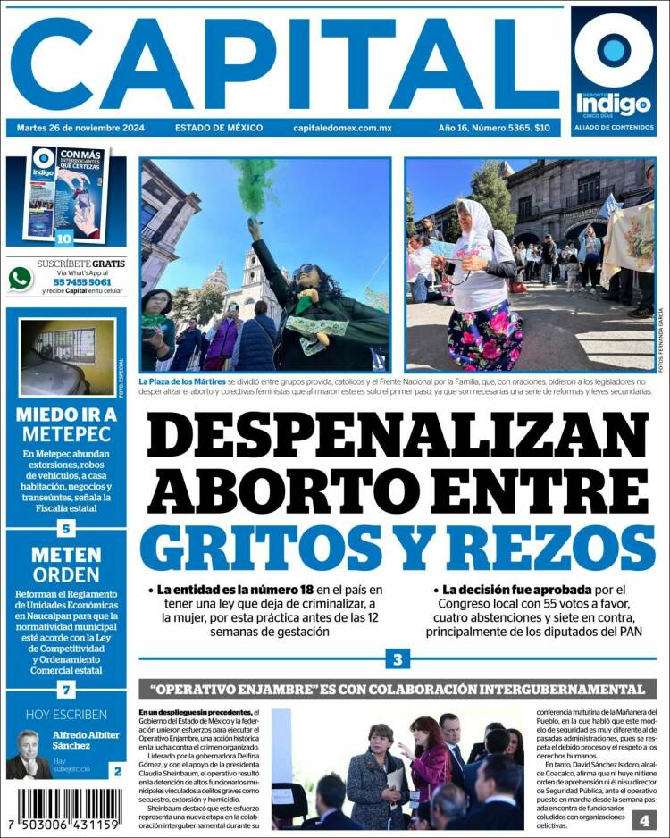 Portada de Capital México (México)
