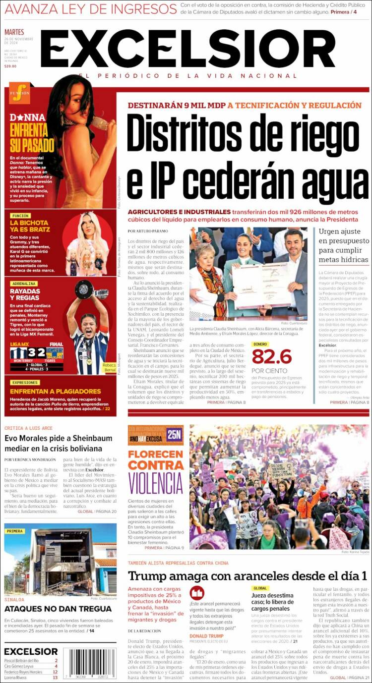 Portada de Excelsior (México)