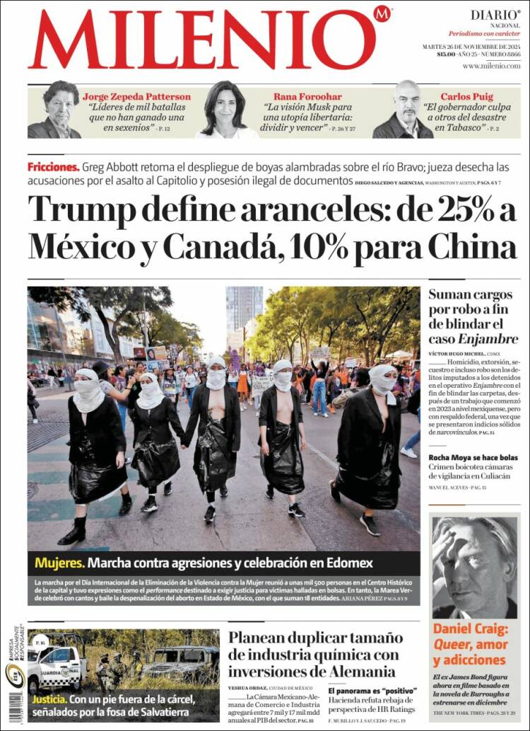 Portada de Milenio (México)