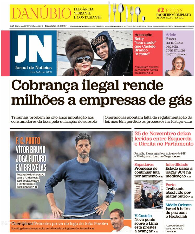 Portada de Jornal de Notícias (Portugal)