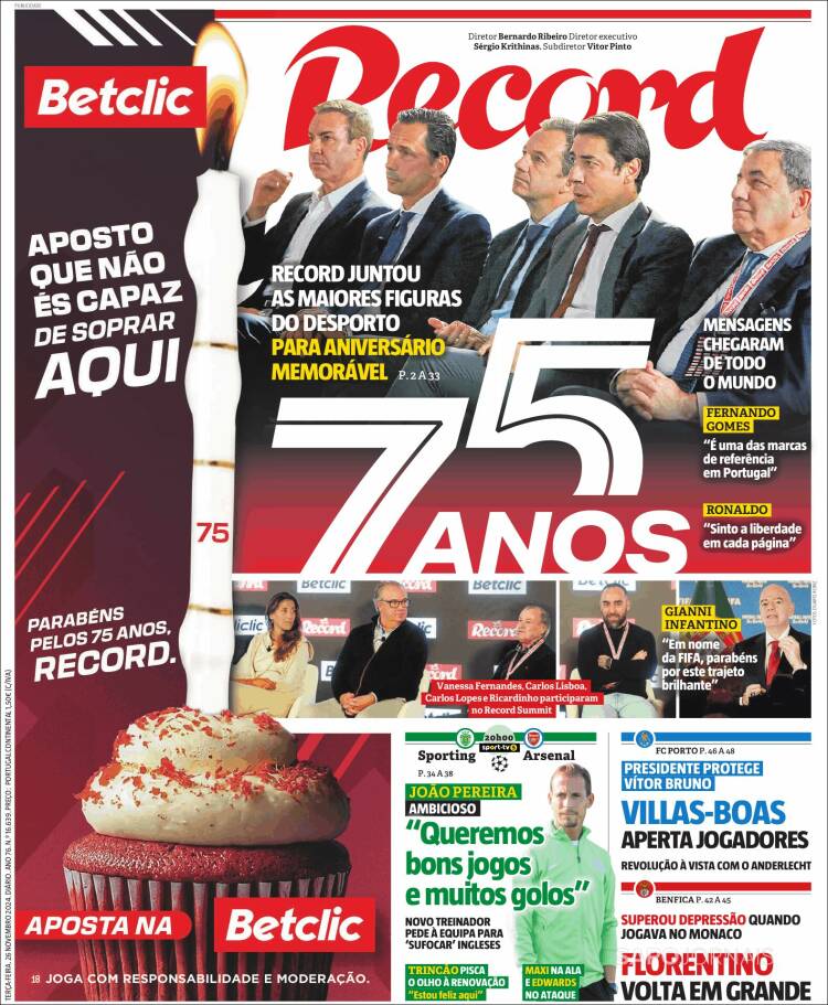 Portada de Record (Portugal)