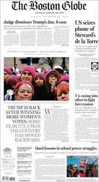 Portada de Boston Globe (USA)