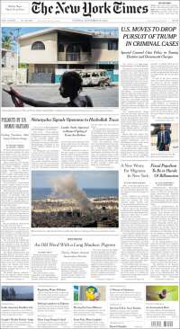 Portada de New York Times (USA)