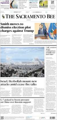 Portada de The Sacramento Bee (USA)